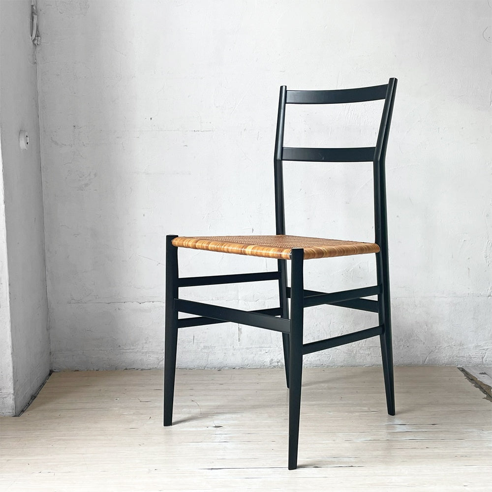 カッシーナ Cassina 699 スーパーレジェーラ SUPERLEGGERA チェア アッシュ材 ブラック 籐張り ジオ・ポンティ ★
