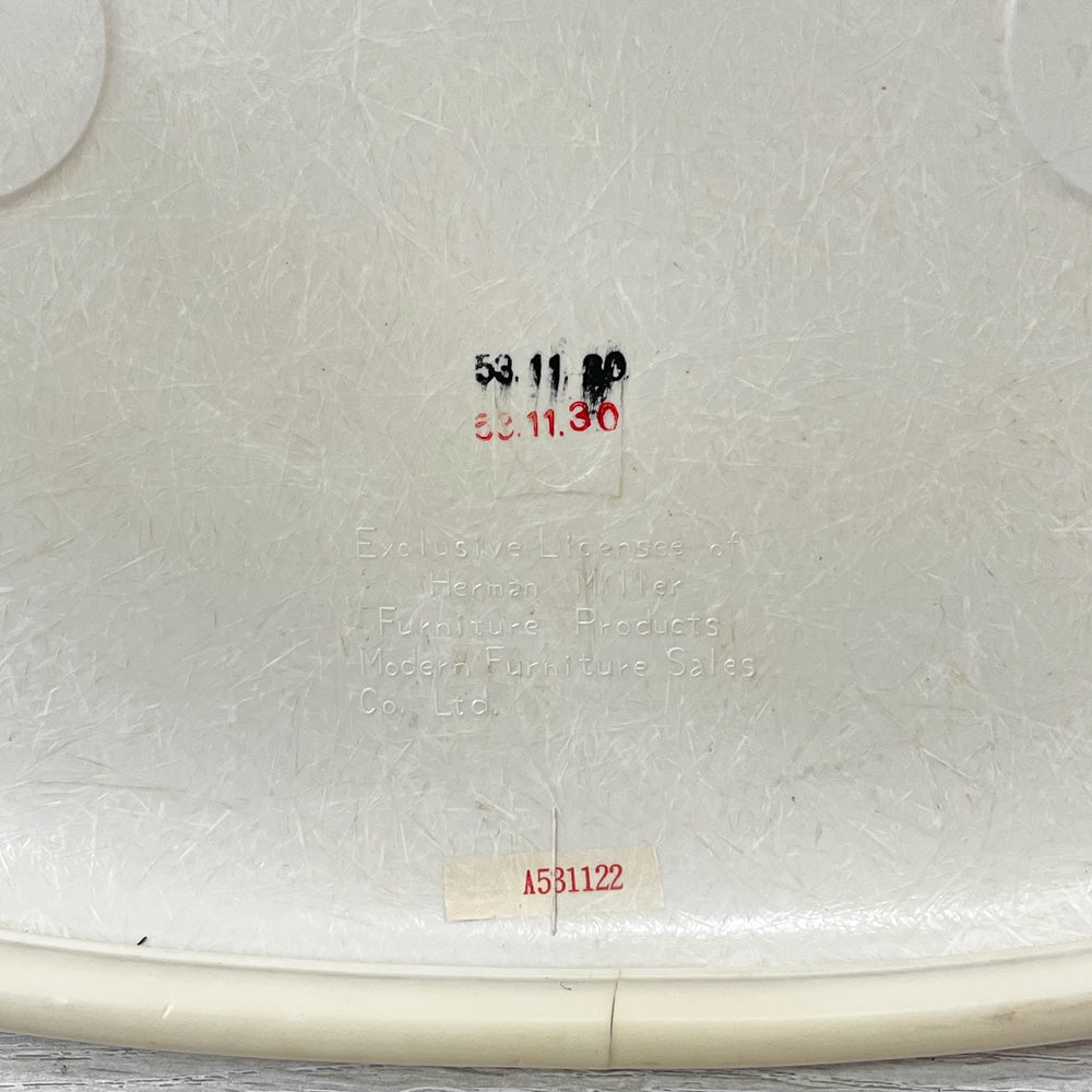 ハーマンミラー Herman Miller サイドシェルチェア サード 3rdビンテージ PVCレザー FRP製 スタッキングベース イームズ B ●