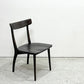 IDC大塚家具 OTSUKA フィルスリー Fill3 ダイニングチェア オーク無垢材 板座 座繰り ダークブラウン 廃番 B ●