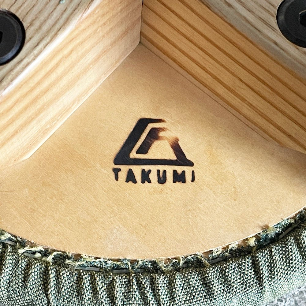 匠工芸 TAKUMI マッシュルーム スツール ハイスツール SSサイズ ホワイトアッシュ材 グリーン 旭川家具 A ■