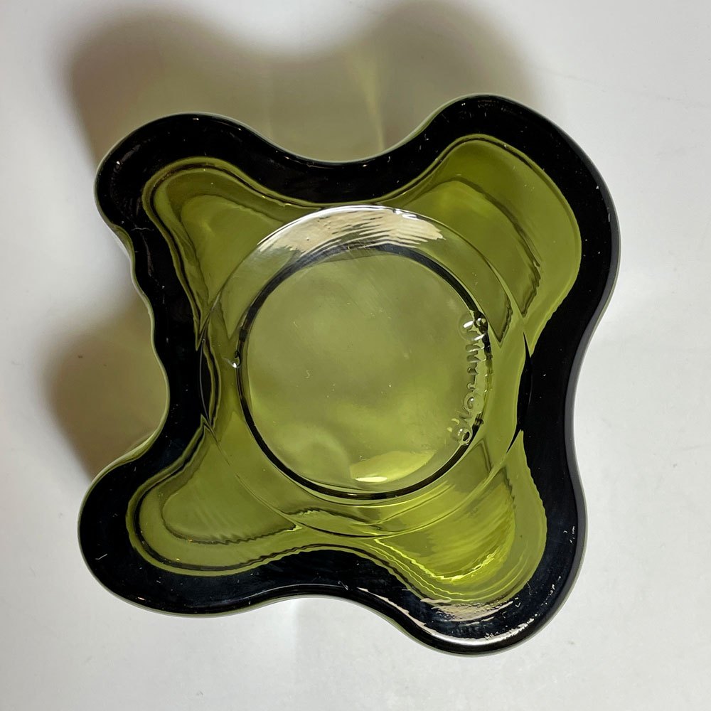 イッタラ iittala アルヴァ・アアルトコレクション Alvar Aalto Collection キャンドルホルダー 55mm モスグリーン 箱付 廃番 北欧雑貨 A ★