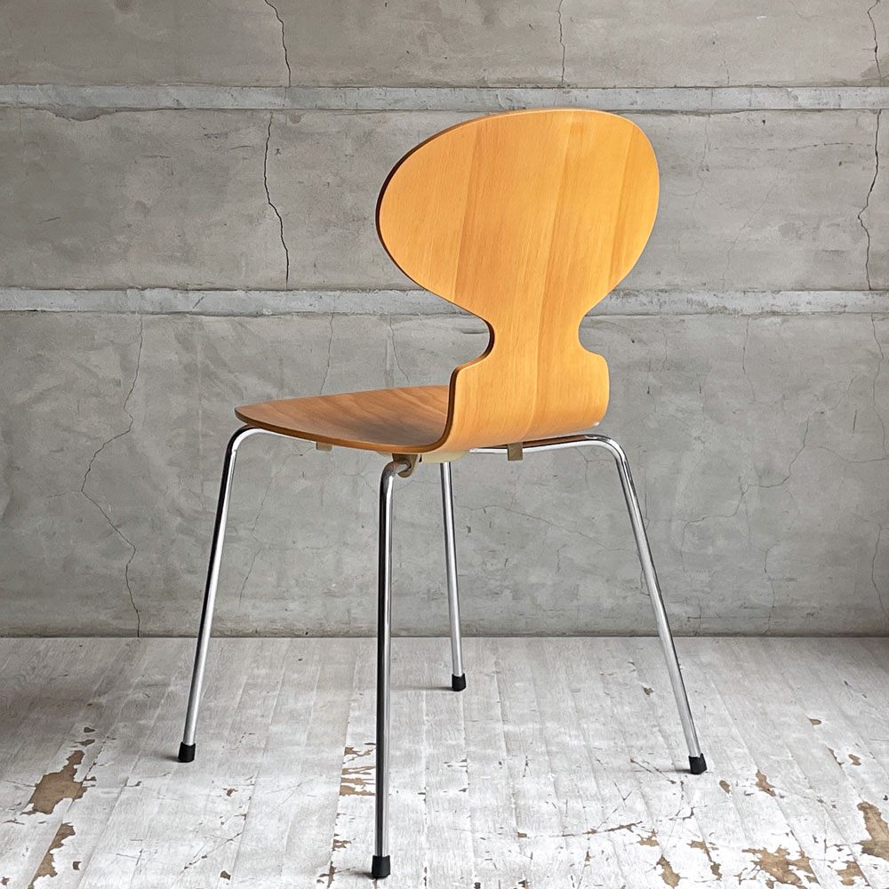 フリッツハンセン Fritz Hansen 3101 アントチェア 4本脚 ナチュラルビーチ材 ラッカー仕上げ アルネ・ヤコブセン 北欧家具 C ♪