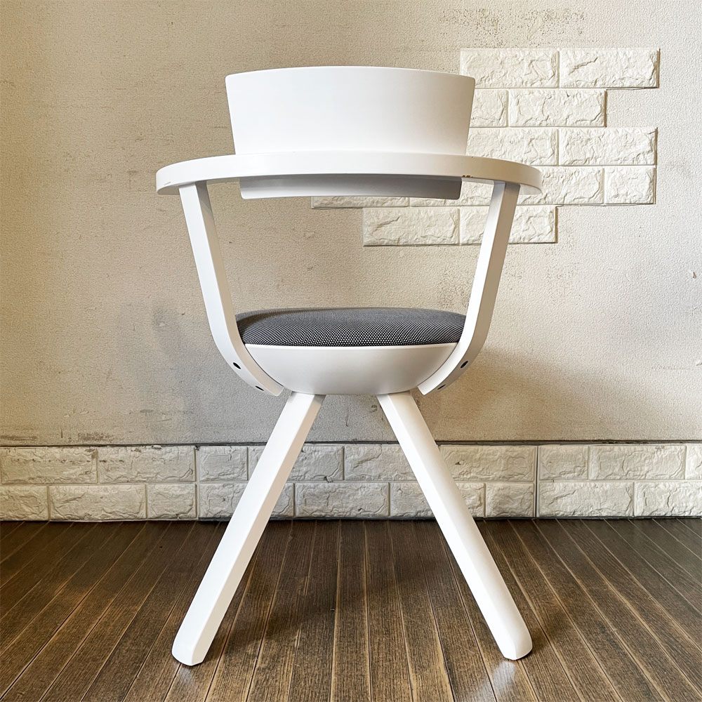 アルテック artek ライバルチェア Rival Chair 回転式チェア ホワイトラッカー ファブリック座面 ダイニングチェア デスクチェア コンスタンチン・グルチッチ 定価￥139,700- ◎