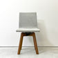 レグナテック Legnatec ロタンテ チェア 回転椅子 ウォールナット無垢材 グレーカラー ファブリック ナチュラルデザイン ●