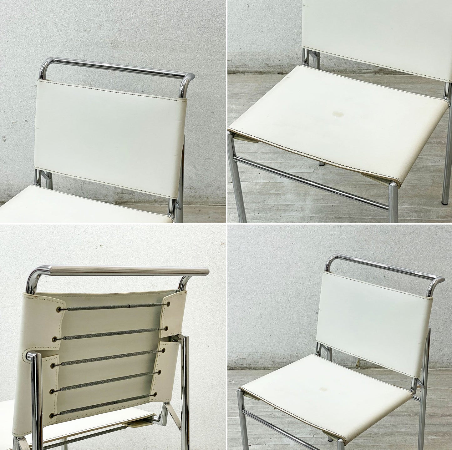 スティールライン Steel Line ロクエブリューン ROQUEBRUNE ダイニングチェア アイリーン・グレイ Eileen Gray モダンデザイン リプロダクト品 B ●