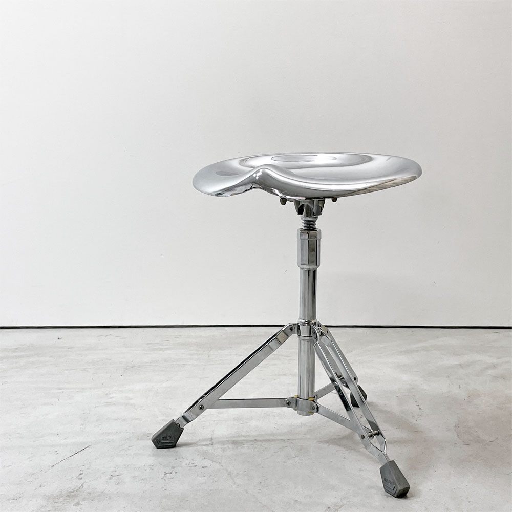 ダルトン DULTON X2 ビートスツール BEAT STOOL 回転式 無段階高さ調節 スチール クローム 折り畳み 廃番 B ●