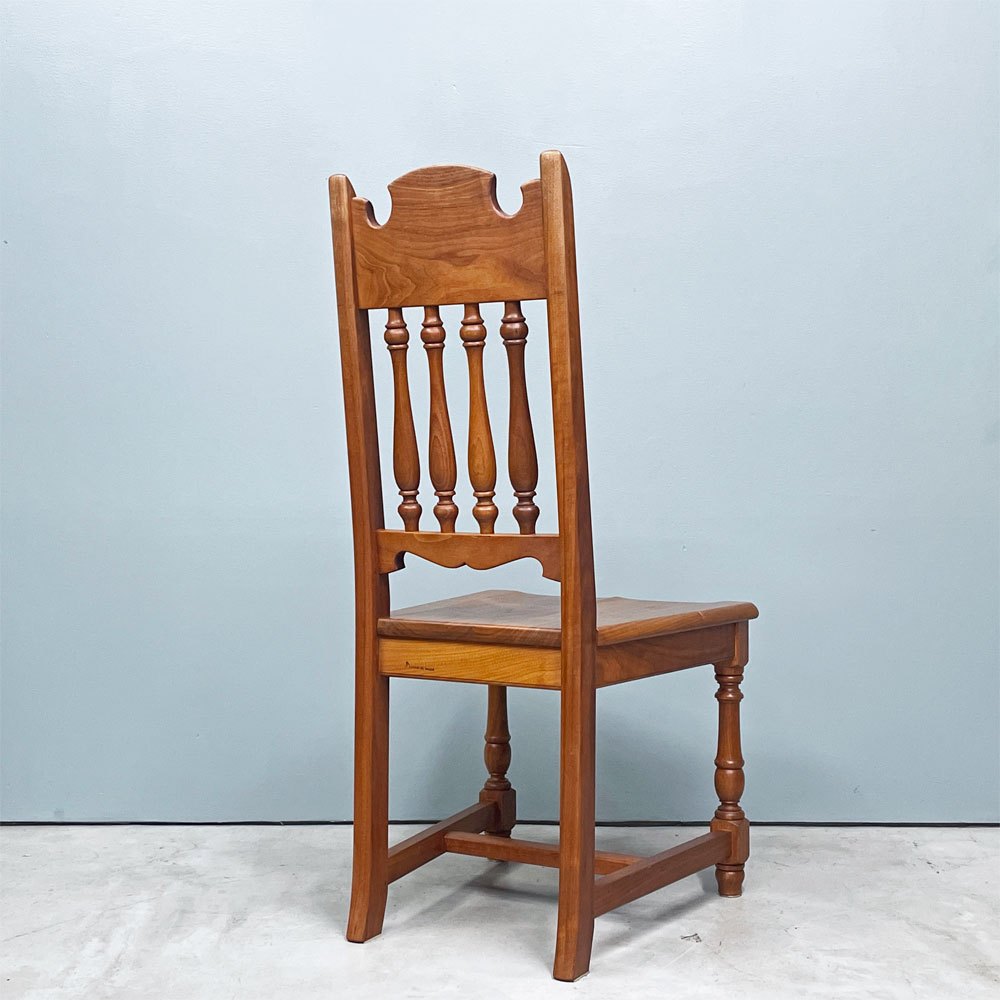ノックオンウッド Knock on wood コロニアル ハイバックチェア1 ダイニングチェア ウォールナット無垢材 クラシカルデザイン B ◎
