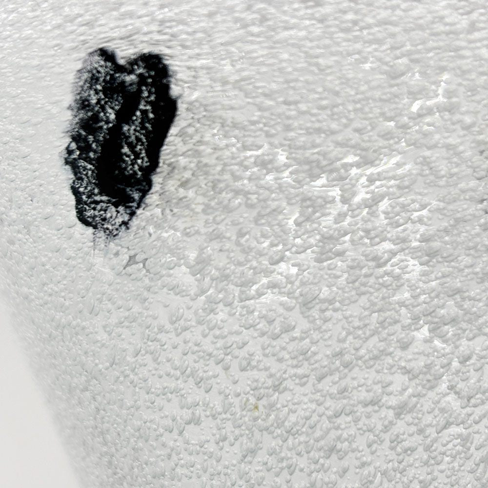 岩田藤七 ガラス花瓶 風雪 フラワーベース 気泡 H31cm 日本芸術院会員 文化功労者 ガラス作家 ●