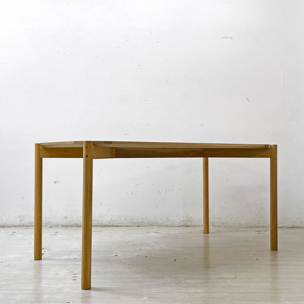 カリモクニュースタンダード Karimoku キャストール ダイニングテーブル CASTOR TABLE 150 国産ナラ材 ピュアオークカラー ナチュラル 定価\145,200- B ●