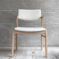 シギヤマ家具 CC-003CHAIR セミアームチェア ダイニングチェア オーク材 PVCレザー ホワイト モダンテイスト B ♪