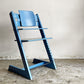 ストッケ STOKKE トリップトラップ TRIPP TRAPP ベビーチェア キッズチェア S/N3～ プラスチック背もたれ付 ブルー ノルウェー 北欧家具 ■