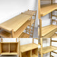アクタスキッズ ACTUS KIDS リピア ツー RIPIA 2 ハイシェルフ ドロワー & デスク & ハンガーバー付き オーク材 2列 W90＋56.5cm 学習机 廃番 ●