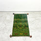 イラン 手織り ギャッベ gabbeh 絨毯 ラグ カーペット 117×60cm グリーン ●