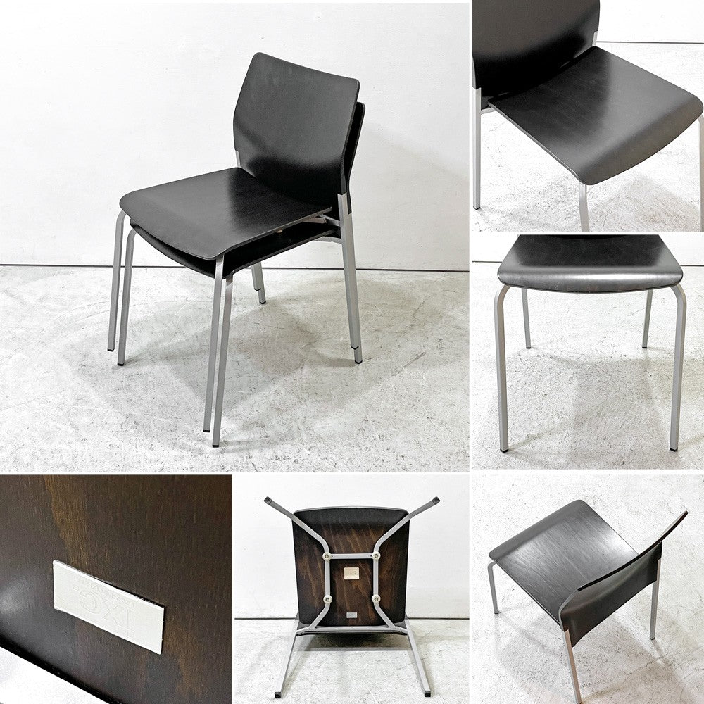カッシーナイクスシー Cassina ixc. ロビン ROBIN スタッキングチェア ダイニングチェア プライウッド ブラック モダンデザイン 廃番 A ●