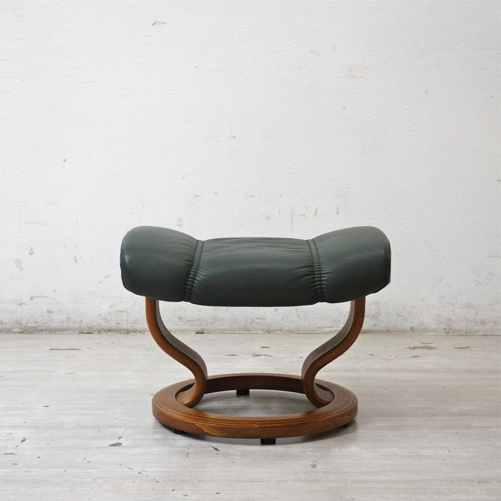 エコーネス EKORNES ストレスレスチェア stressless  オットマン グリーン系 角度調節可能 ●