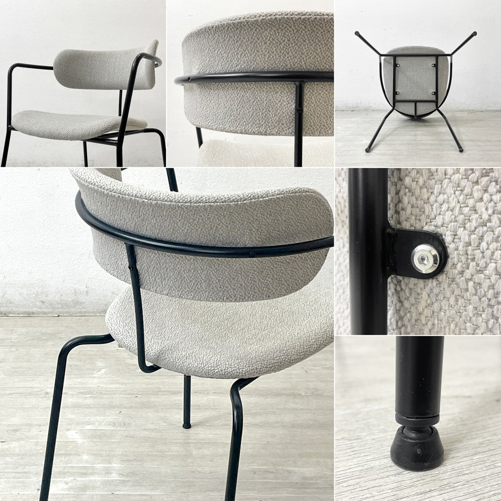 ワークプラス Work Plus ホアカチェア HOAKA CHAIR アームチェア スタッキング スチールフレーム ファブリック グレー アスプルンド取扱 A ●