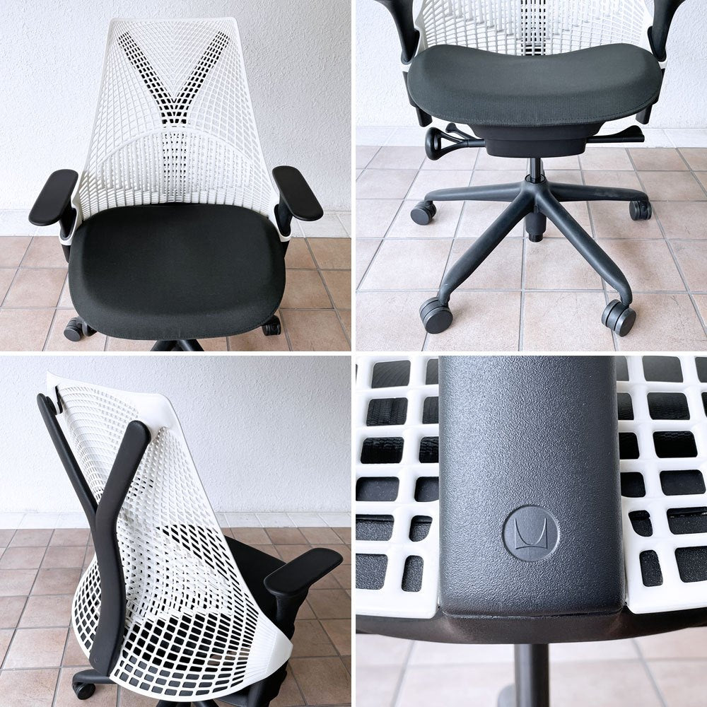 ハーマンミラー Herman Miller セイルチェア SAYL Chair デスクチェア イヴ・ベアール 簡易ランバーサポート付き ホワイト ◇