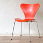 フリッツハンセン Fritz Hansen 3107 セブンチェア オレンジ ラッカー仕上げ スタッキング アルネ・ヤコブセン デンマーク 北欧家具 ビンテージ ◇