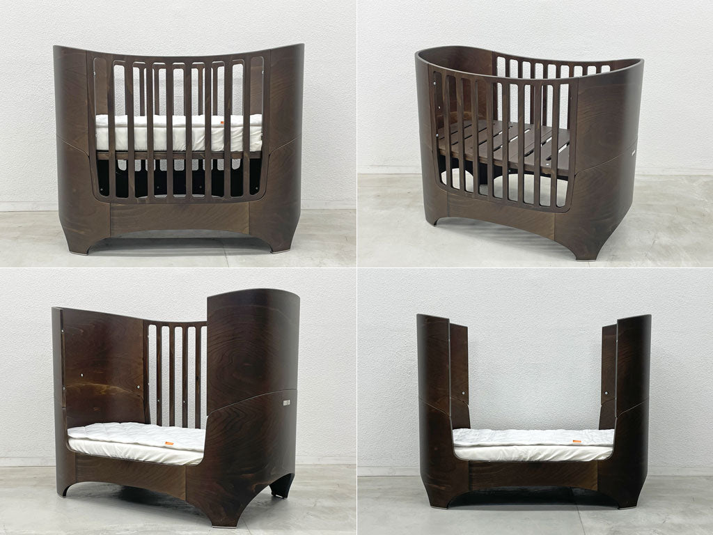 リエンダー Leander ベビーベッド BABY BED ビーチ材 ウォールナットカラー ０歳から3歳程度まで 定価165,000 美品 デンマーク  〓