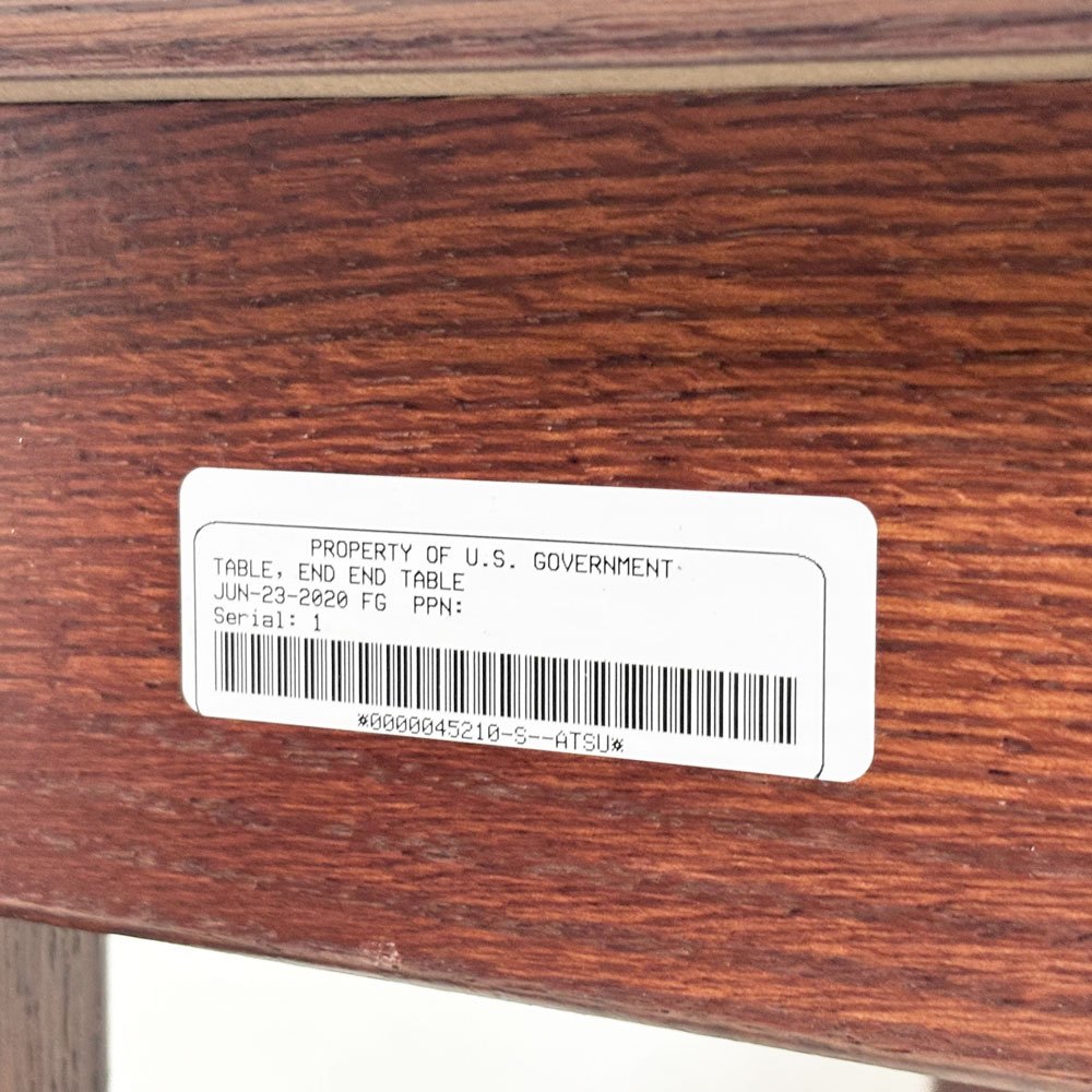 米軍放出品 エンドテーブル コーヒーテーブル W66cm PROPERTY OF U.S. GOVERNMENT （米国政府財産）ラベル付き ミリタリー ●