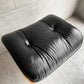 ハーマンミラー Herman Miller イームズラウンジチェア＆オットマン ブラックレザー ウォールナット C&Rイームズ ミッドセンチュリー♪