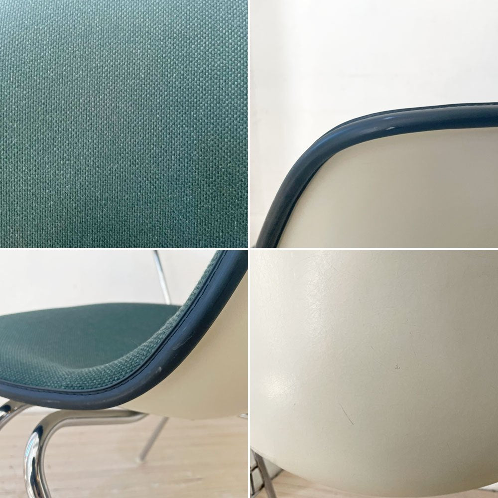 ハーマンミラー Herman Miller サイドシェルチェア セカンド 2nd ビンテージ アプホルスター スクールベース スタッキングベース 肘掛けテーブル付 イームズ ミッドセンチュリー A ★