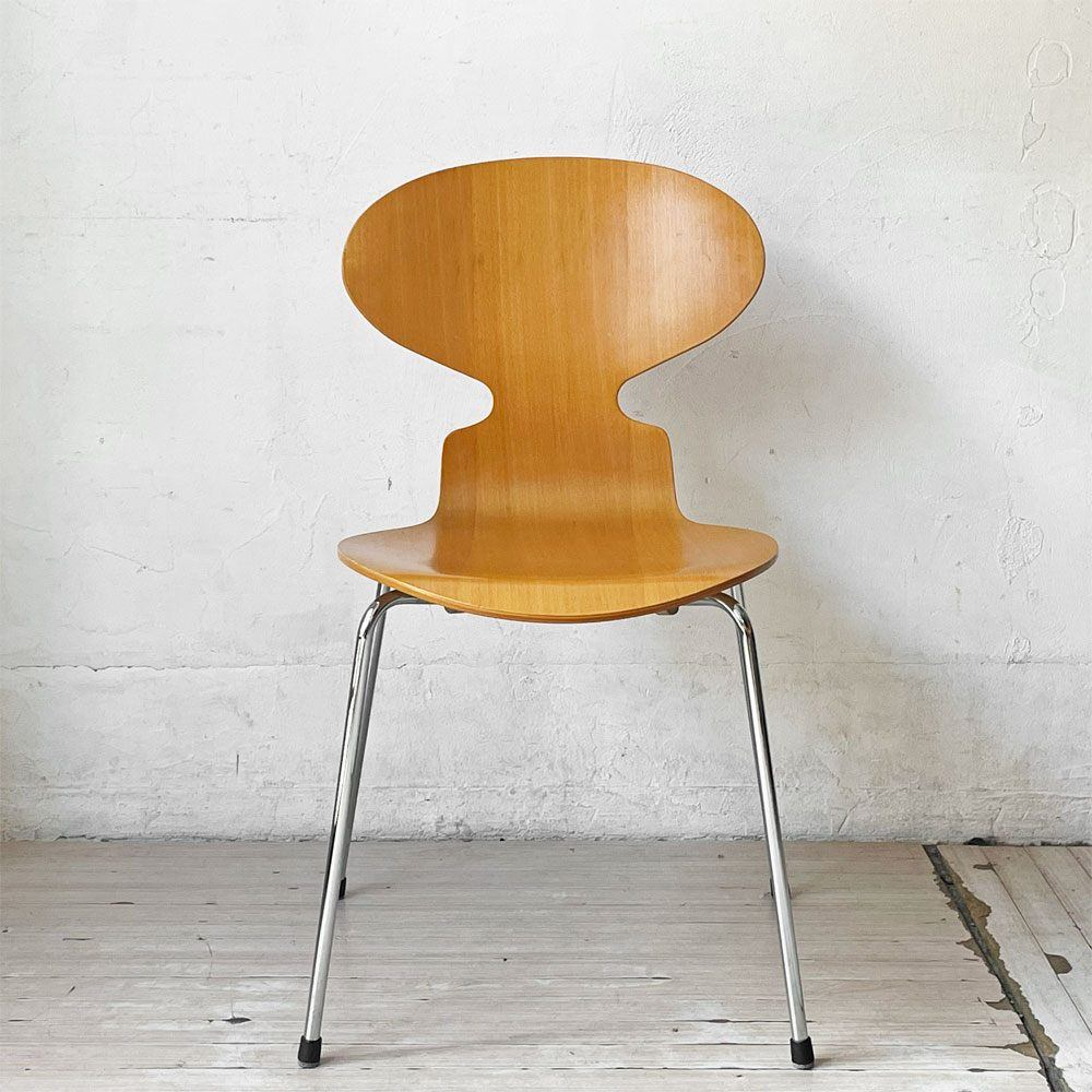 フリッツハンセン Fritz Hansen アントチェア 4本脚 ナチュラルビーチ ラッカー アルネ・ヤコブセン 北欧家具 ★
