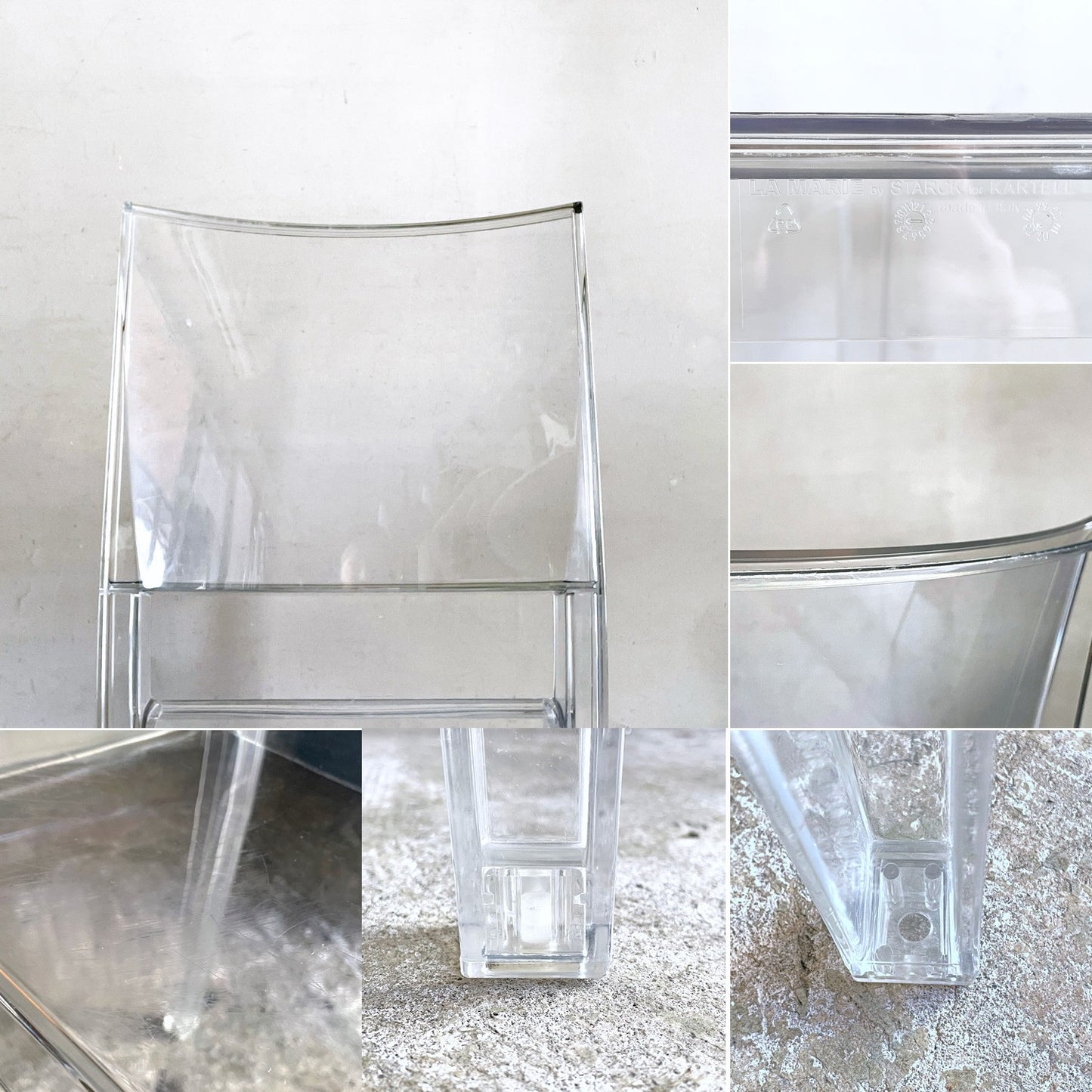 カルテル Kartell ラ マリー La Marie ダイニングチェア スタッキング ポリカーボネート フィリップ・スタルク Philippe Starck イタリア A ■