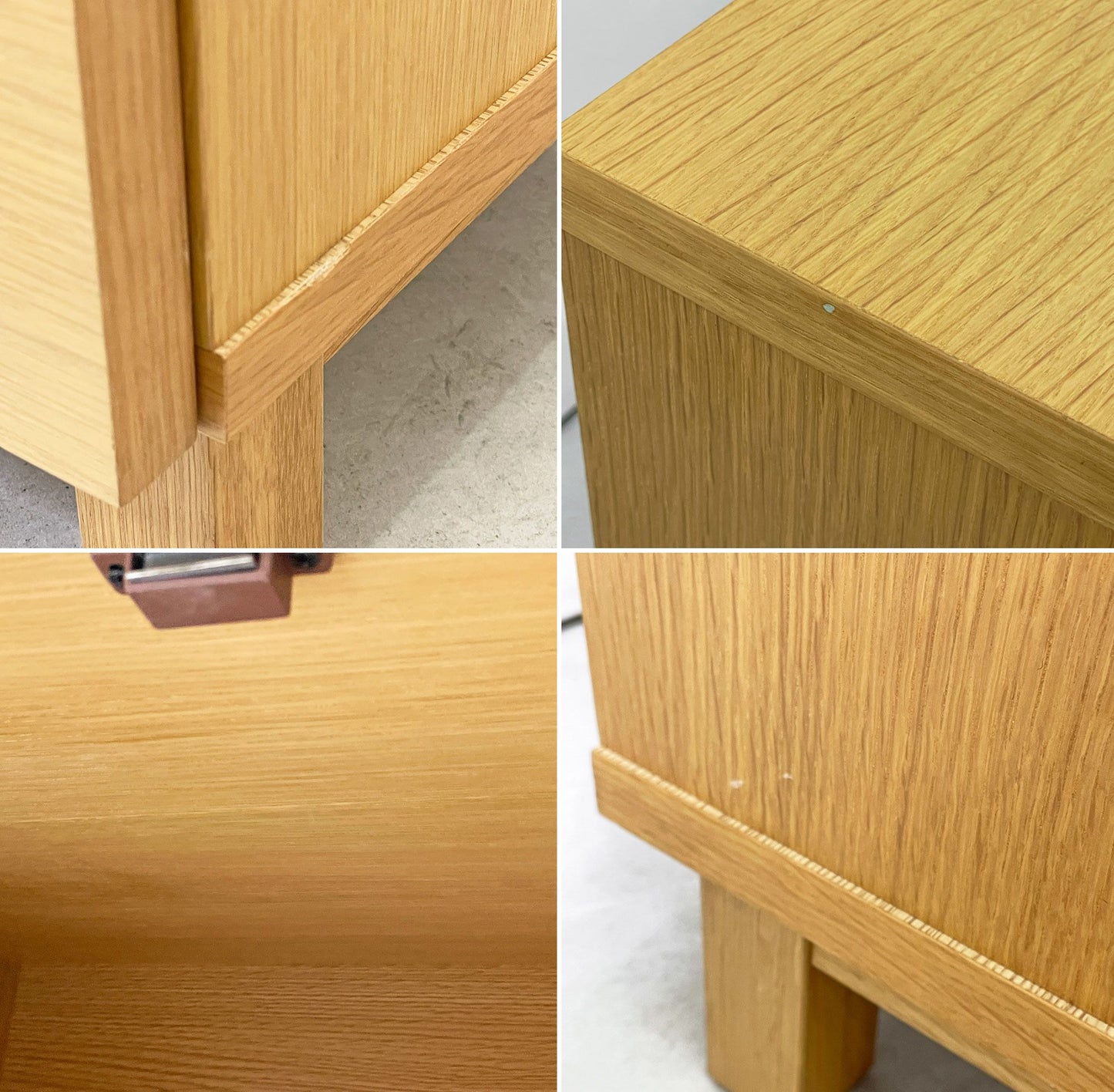 無印良品 MUJI AVボード AVラック 引出し付 オーク材 W110cm ナチュラル シンプル 廃番 ●