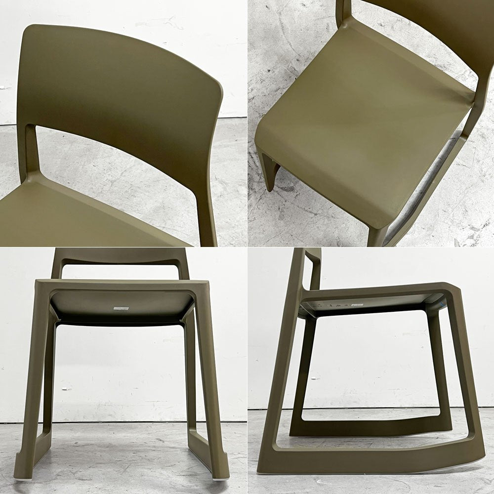 ヴィトラ Vitra ティプトン Tip Ton ワークチェア ダイニングチェア デスクチェア オリーブ スタッキング チルト機能 定価￥40.700- ●