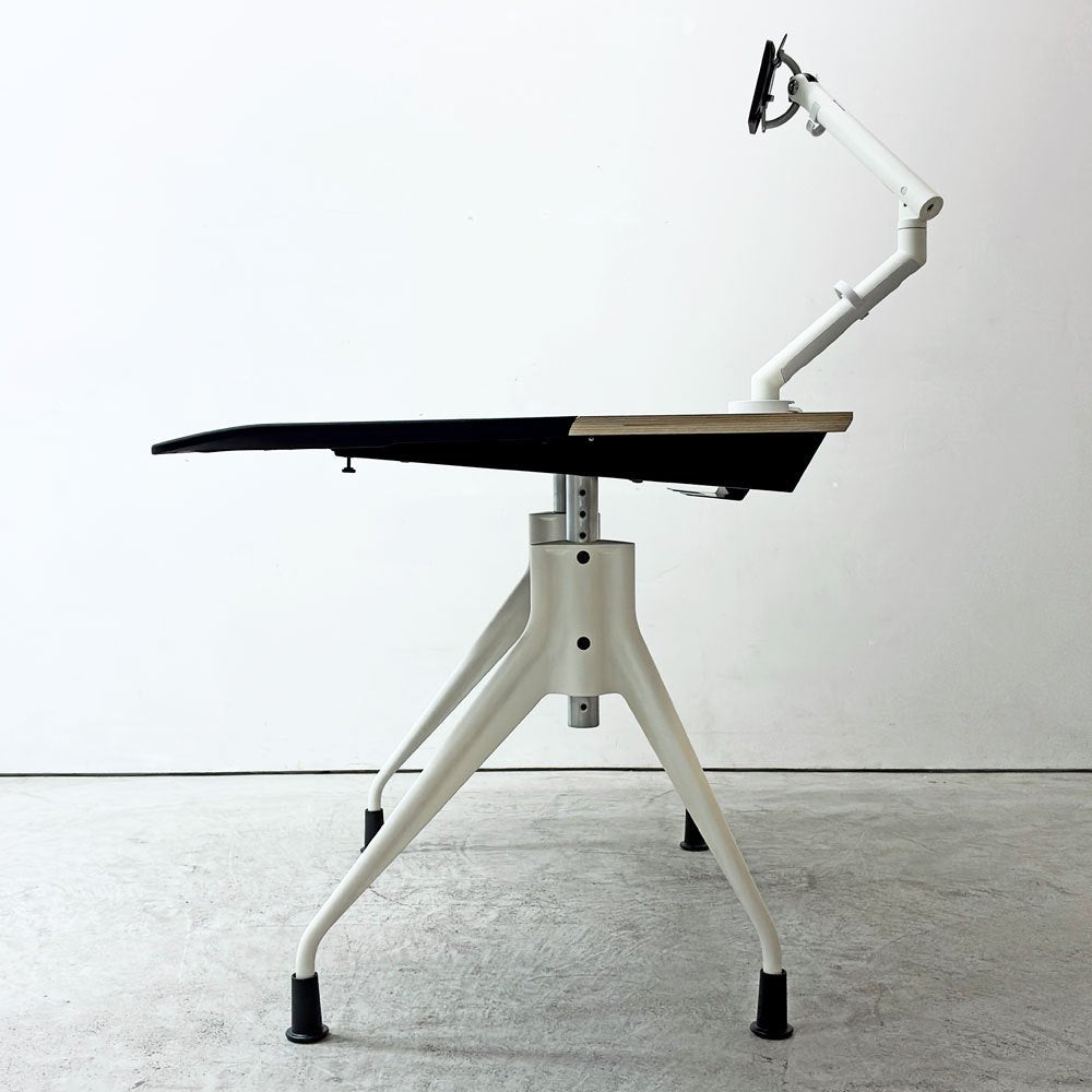 ハーマンミラー Herman Miller エンベロップデスク Envelop Desk スライド天板 & 高さ調節機能 ビル・スタンフ ジェフ・ウェバー モニターアーム付き A ●