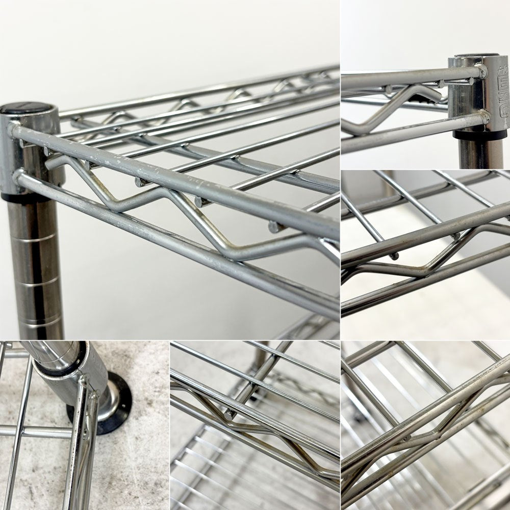 エレクター ERECTA メタルラック Metal Rack 6段 シェルフ W61.5cm × H159cmアジャスター付き スライド式棚板 ●