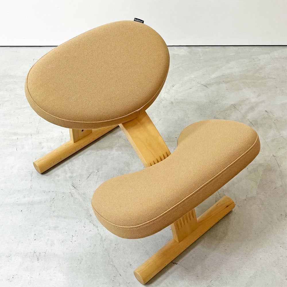 リボ Rybo バランスイージー Balans Easy バランスチェア ベージュ ファブリック 学習椅子 姿勢矯正 ノルウェー 北欧 ●