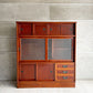 ジャパンビンテージ Japan Vintage 茶箪笥 食器棚 ガラス戸 抽斗 欅材 レトロ 古家具 和家具 ♪