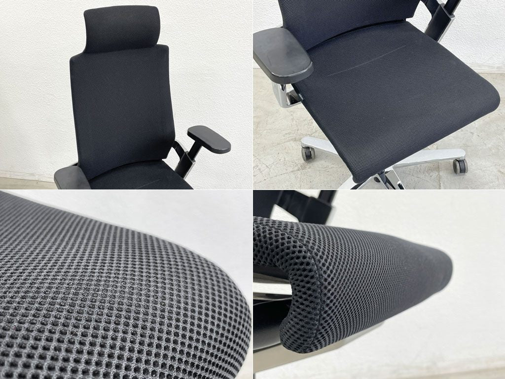 ウィルクハーン Wilkhahn オン チェア ON Chair ハイバック アームチェア ヘッドレスト付 オフィスチェア グッドデザイン賞 C 参考価格約36万円〓