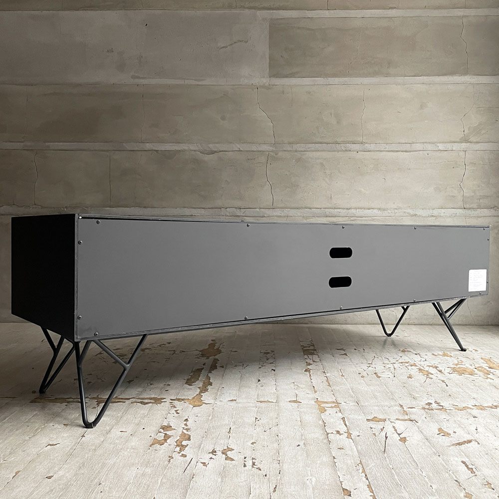 リビングハウス LIVING HOUSE. オッタシリーズ OTTA TVボード W150cm ローボード スチールレッグ 再生パイン無垢材 ナチュラルデザイン ♪