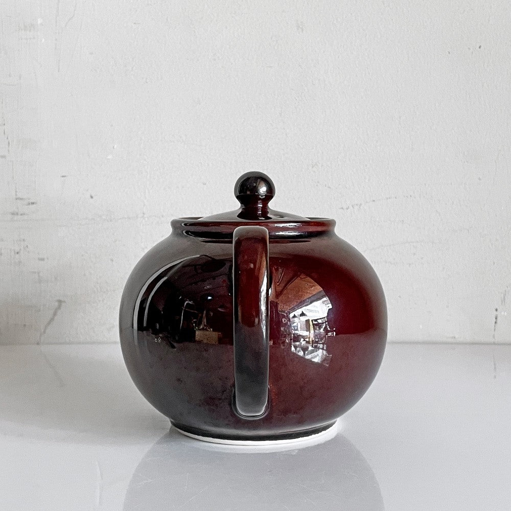 プリスティン PRISTINE POTTERY ブラウンベティー Brown Betty ティーポット ダークブラウン 4カップ イギリス製 廃窯 ビンテージ ■