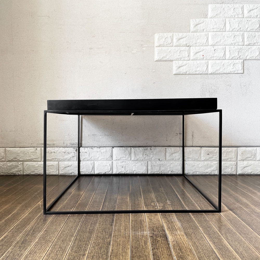 ヘイ HAY トレイテーブル TRAY TABLE COFFEE SIDE TABLE コーヒーサイドテーブル センターテーブル ブラック スクエア W60cm デンマーク 北欧家具 定価￥52,800- ◎