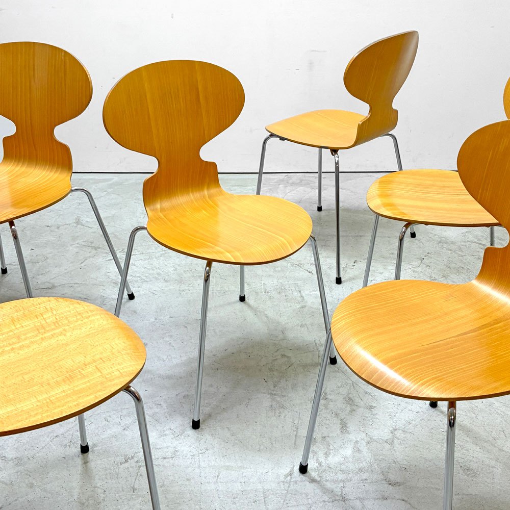 フリッツハンセン Fritz Hansen 3101 アリンコチェア アントチェア 4本脚 ナチュラルビーチ ラッカー仕上げ アルネ・ヤコブセン D ●