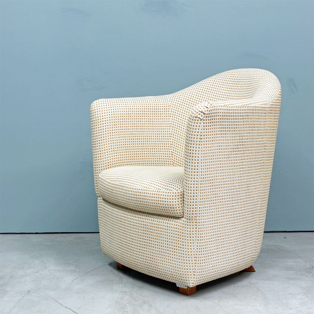 イデー IDEE ドレス ソファ Dress Sofa 1pソファ 1人掛け ラウンジ イエローベージュ チェック ファブリック 北欧テイスト ◎