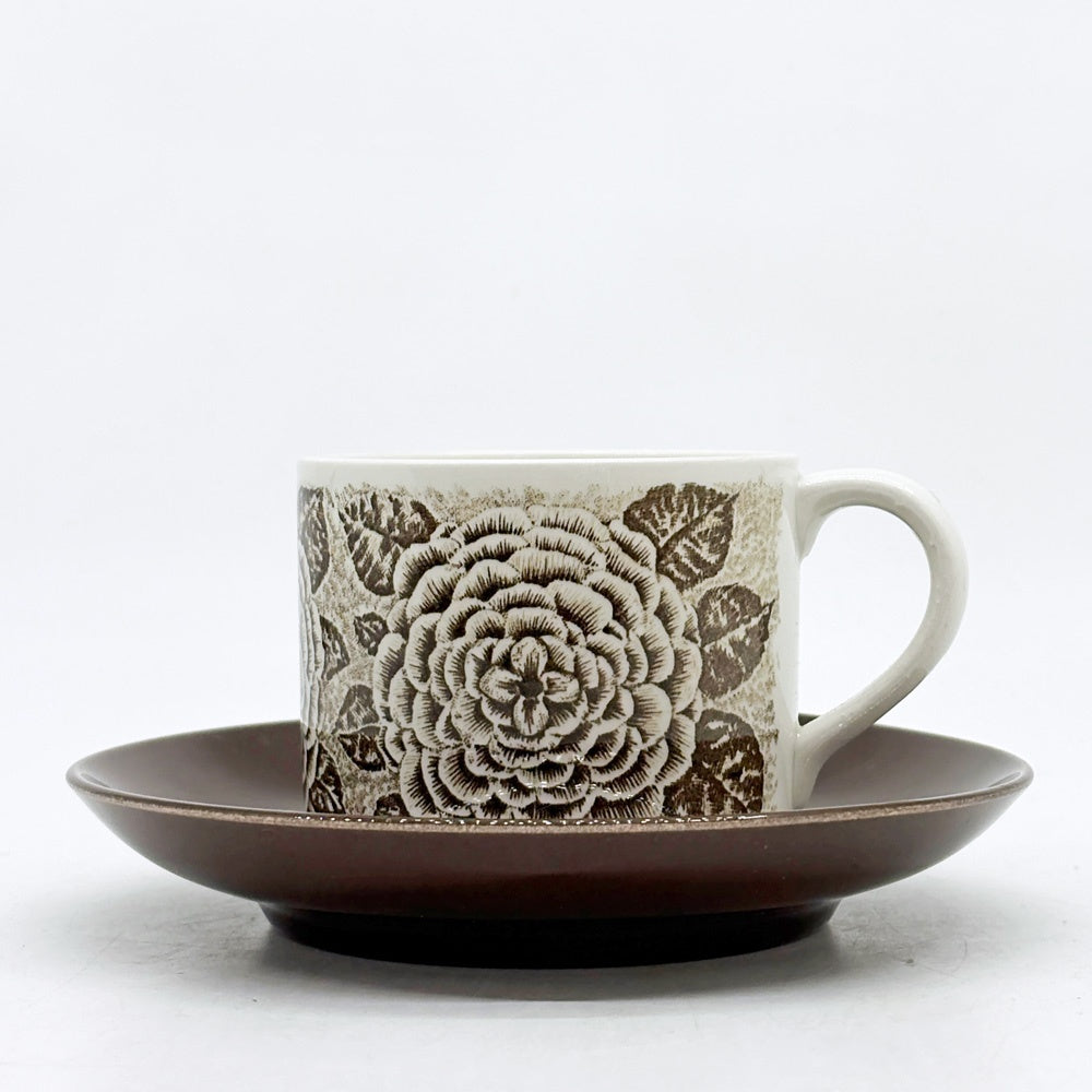 ロールストランド Rorstran ジニア Zinnia カップ＆ソーサー C&S ブラウン スウェーデン 北欧食器 ●
