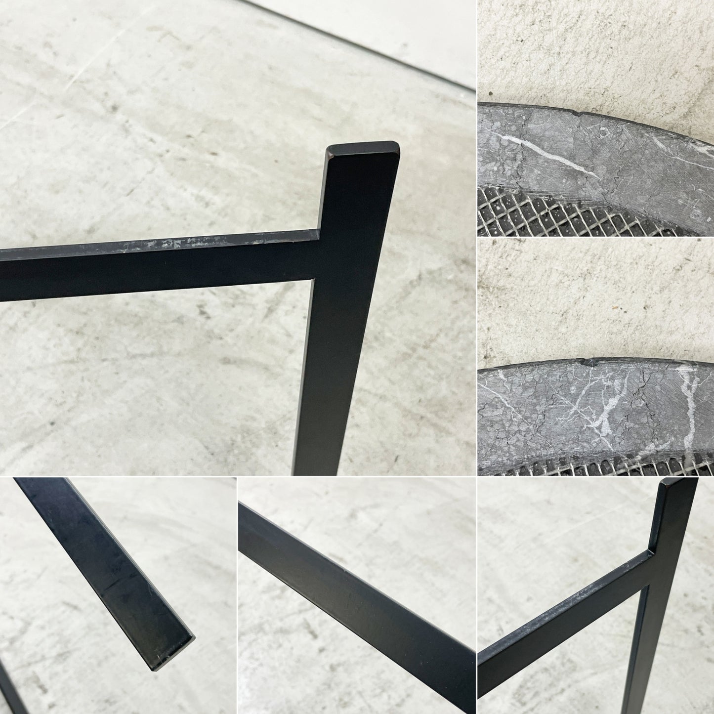 オックスデンマーク OX DENMARQ シングルデックテーブル SINGLE DECK TABLE 大理石×スチール ブラック モダンデザイン ●