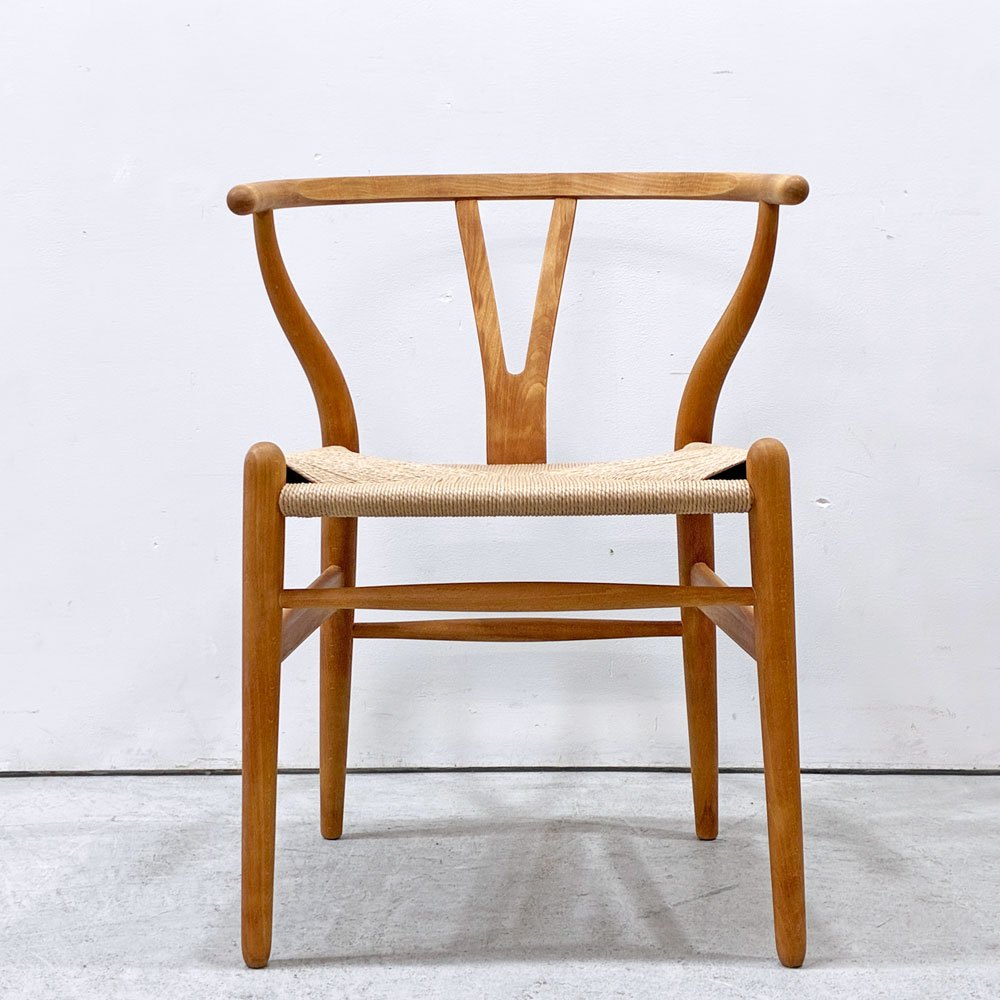 カールハンセン＆サン Carl Hansen & Son CH24 Yチェア オイルフィニッシュ ビーチ材 ハンス・J・ウェグナー デンマーク ペーパーコード張替済 日本仕様サイズ ビンテージ B ●