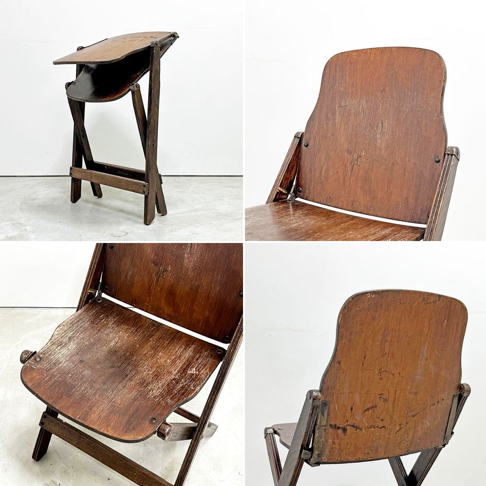 アメリカンシーティングカンパニー AMERICAN SEATING COMPANY フォールディングチェア 折り畳み USビンテージ インダストリアル A ●