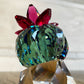 スワロフスキー SWAROVSKI クリスタルフラワーズ Crystal Flowers サボテン ボルドー 花 クリスタルガラス H8.6cm オブジェ アート ♪