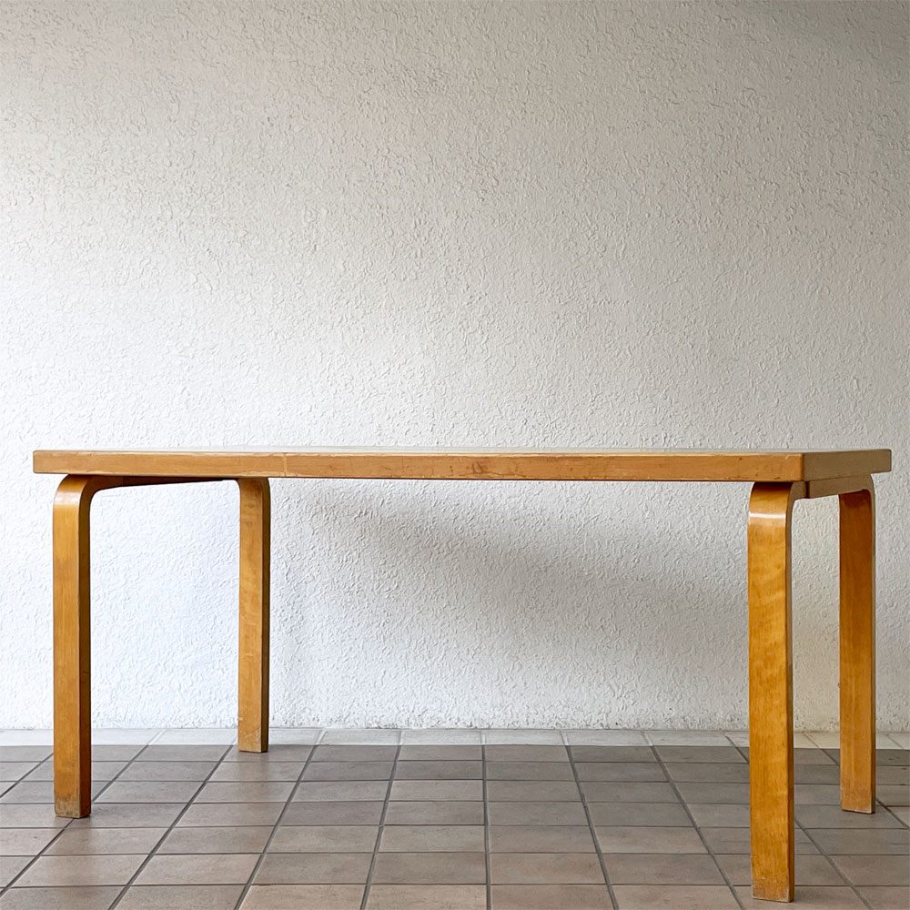 アルテック artek ビンテージ 81A ダイニングテーブル リノリウムトップ アルヴァ・アアルト Alvar Aalto フィンランド 北欧家具 ◇