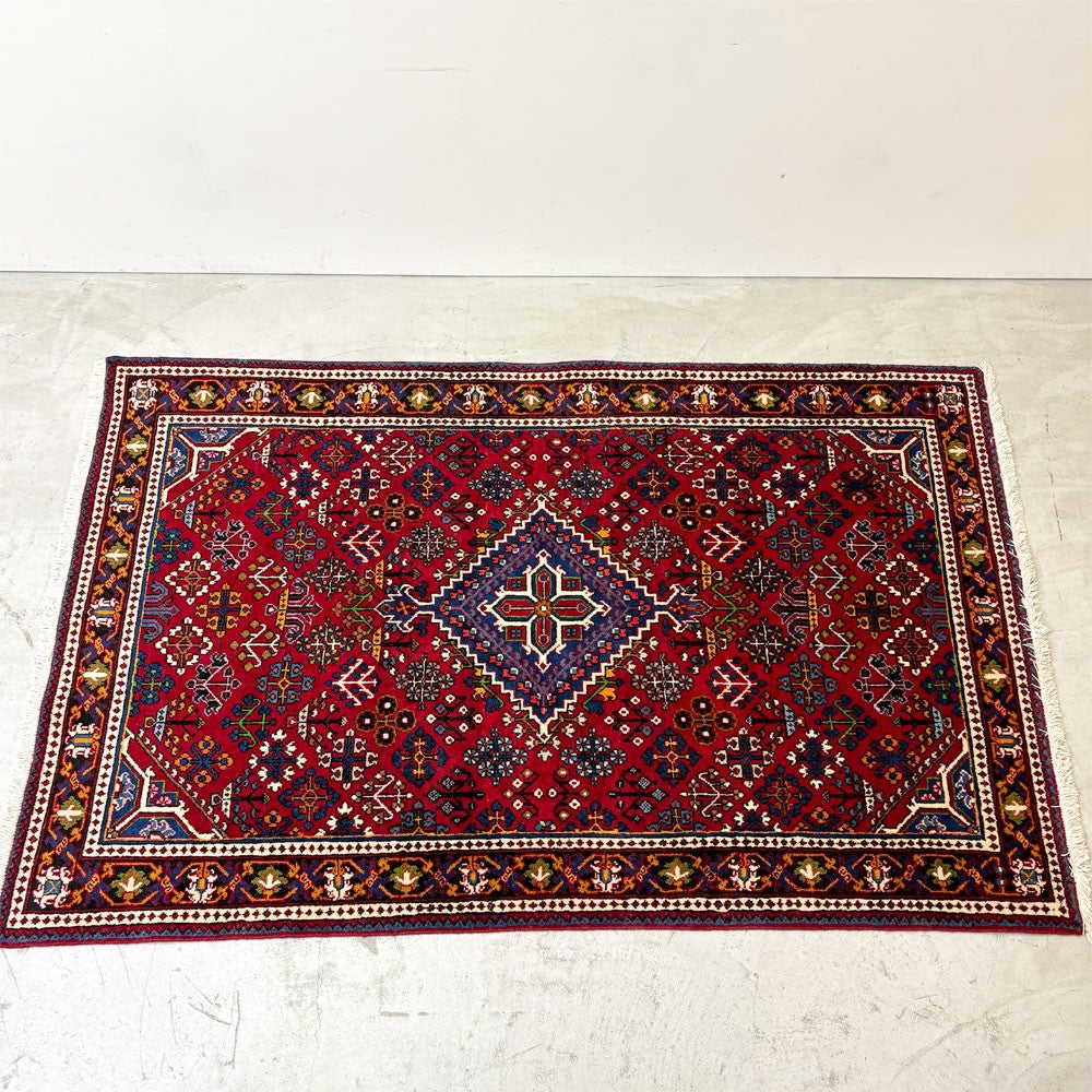 ジョーサガン Joshaqan ジョーシャガン ペルシャ絨毯 ラグ カーペット 絨毯 215×134 cm 草木模様 幾何学模様 手織り イラン ●