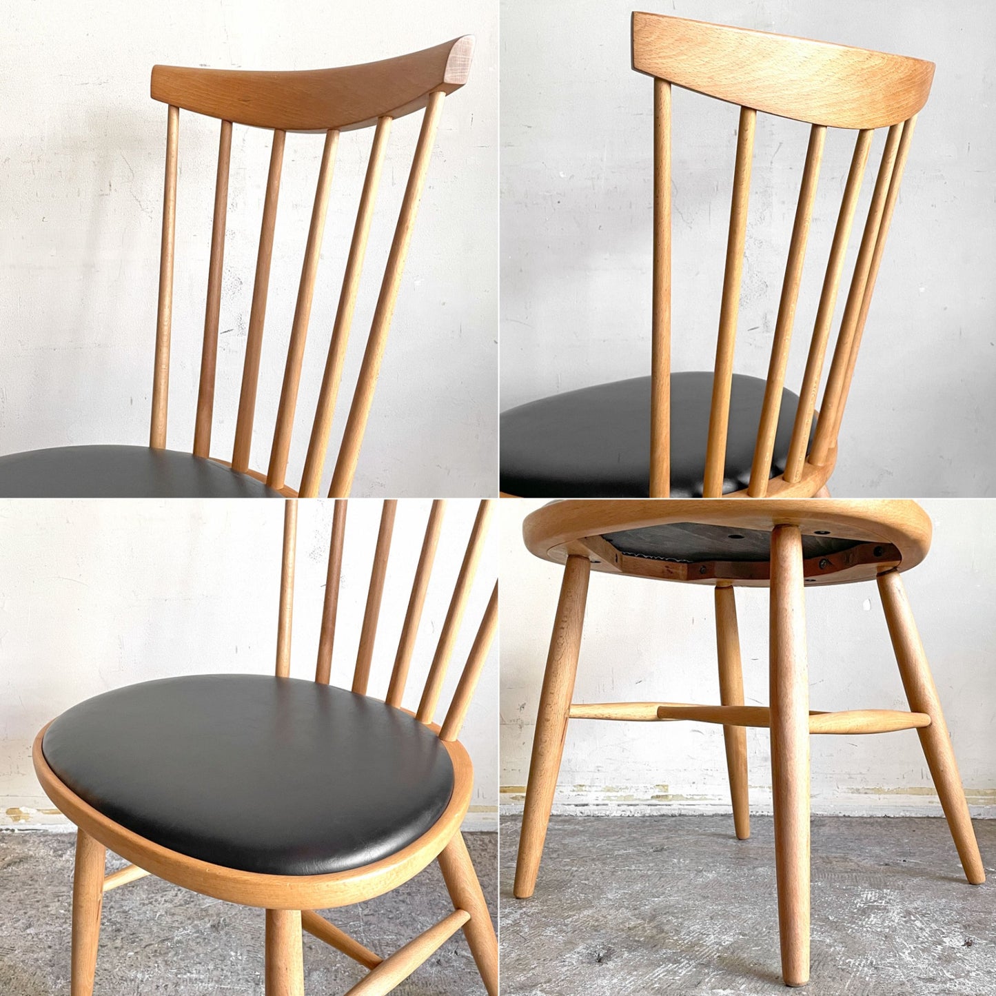 ジャパニーズモダンデザイン Japanese Modern Design ダイニングチェア ビーチ材 ウィンザー クッションシート B ■