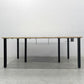 かなでもの KANADEMONO ザ・テーブル THE TABLE デスク ラバーウッド W180 x D120cm シンプルトレイ付き ブラックスチール 〓