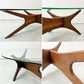 エイドリアン パーサル Adrian Pearsall ガラストップ コーヒーテーブル ウォールナット材 W127cm ミッドセンチュリー ビンテージ ●